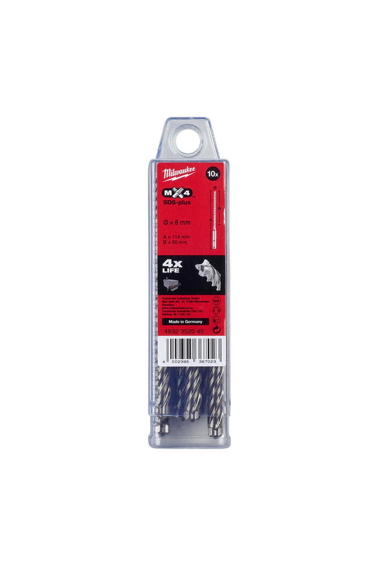 SDS-PLUS 8x115 MATKAP UCU MX4 SERİ 10LU PKT