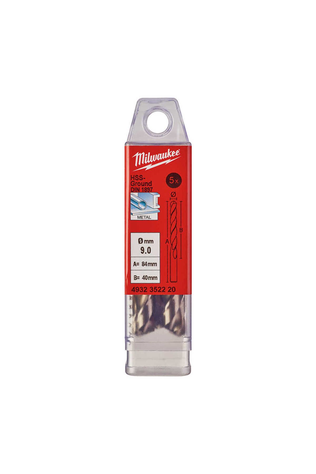 METAL MATKAP UCU HSS KISA SERİ 9,0 X 84 mm. 5Lİ
