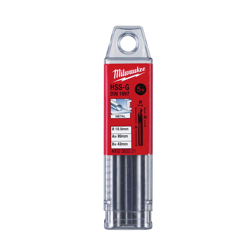 METAL MATKAP UCU HSS KISA SERİ 10,0 X 89 mm. 5Lİ