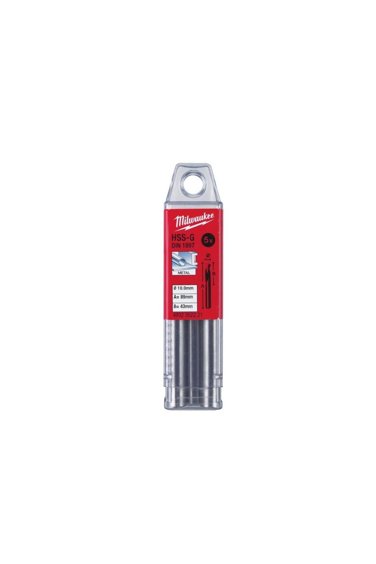 METAL MATKAP UCU HSS KISA SERİ 10,0 X 89 mm. 5Lİ