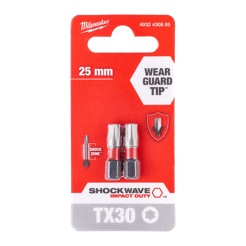 BİTS UÇ TX 30 25mm 2Lİ PKT SHOCKWAVE