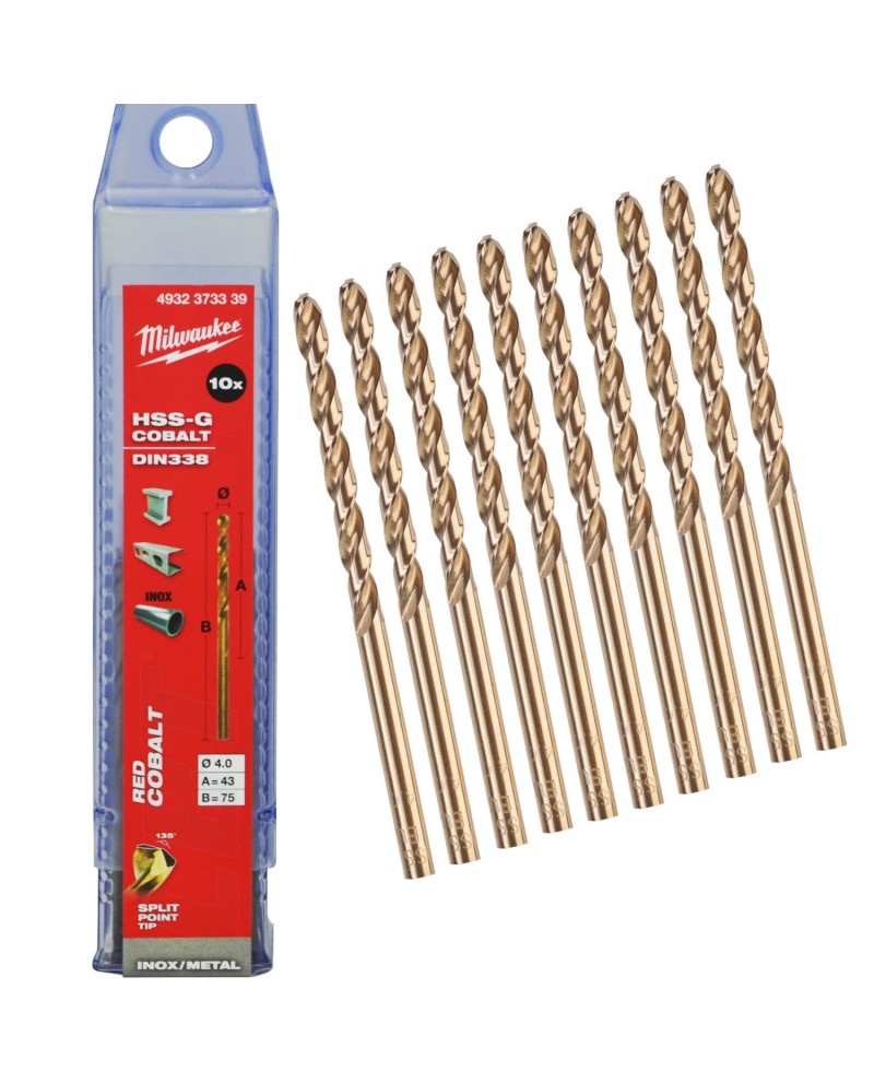 METAL MATKAP UCU HSS-G CO(ALT SERİ)4,0X 75mm 10LU