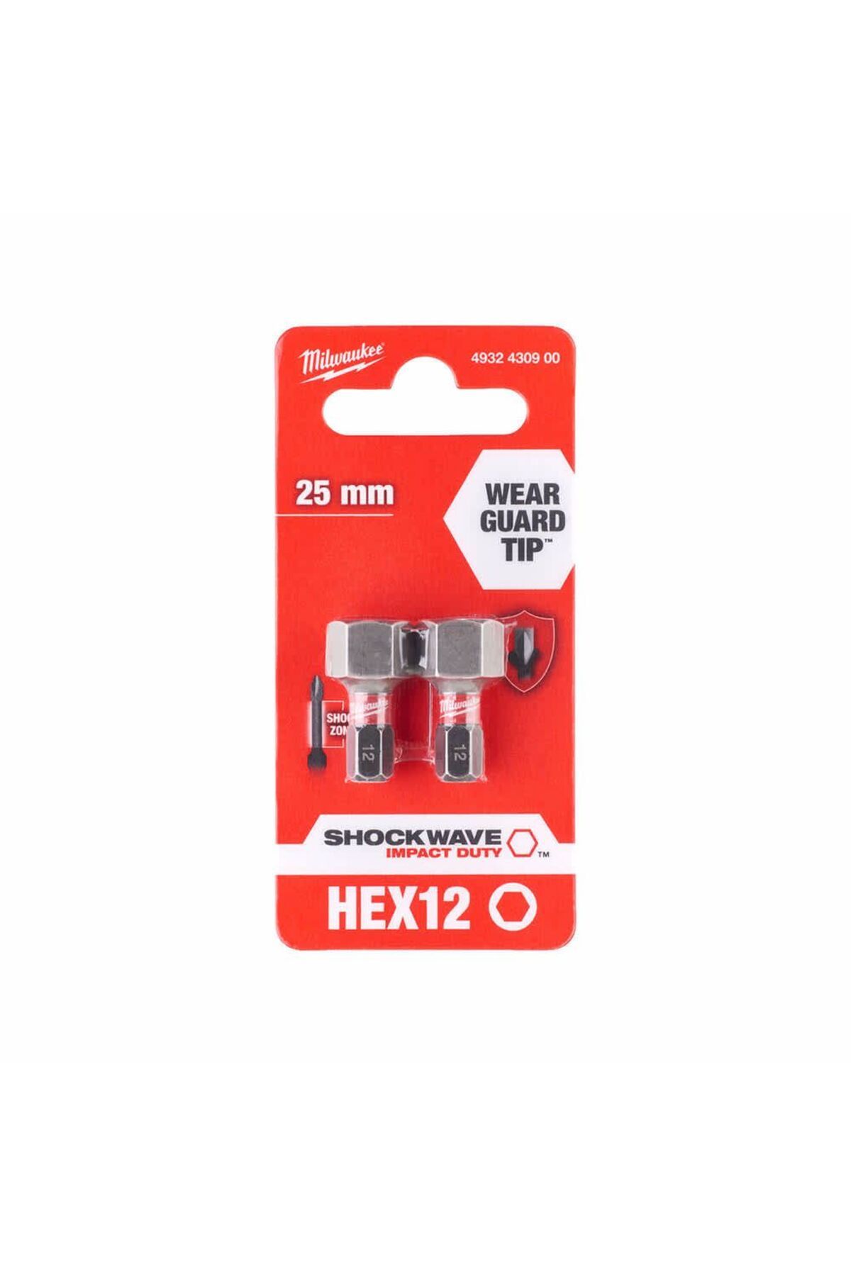 BİTS UÇ HEX12,0mm 25mm 2'Lİ PKT SHOCKWAVE İMPACT