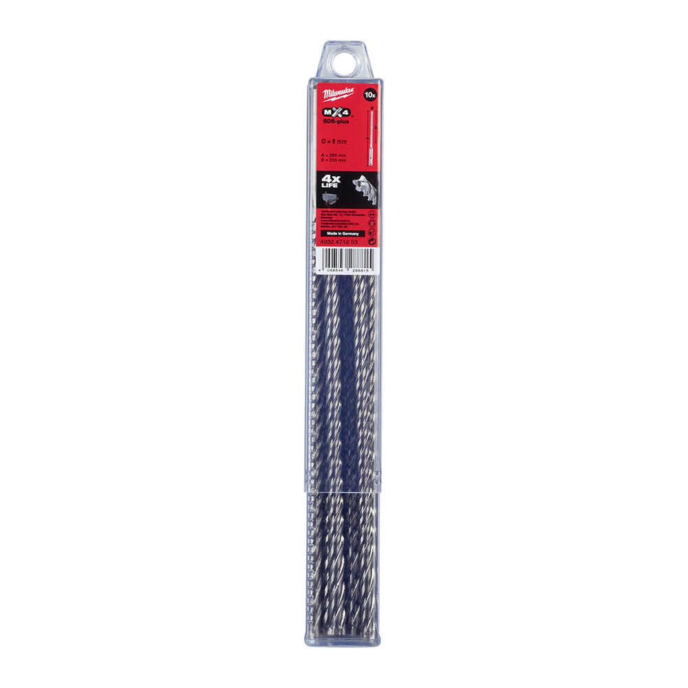 SDS-PLUS 8X265 ELMAS MATKAP UCU MX4 10'LU