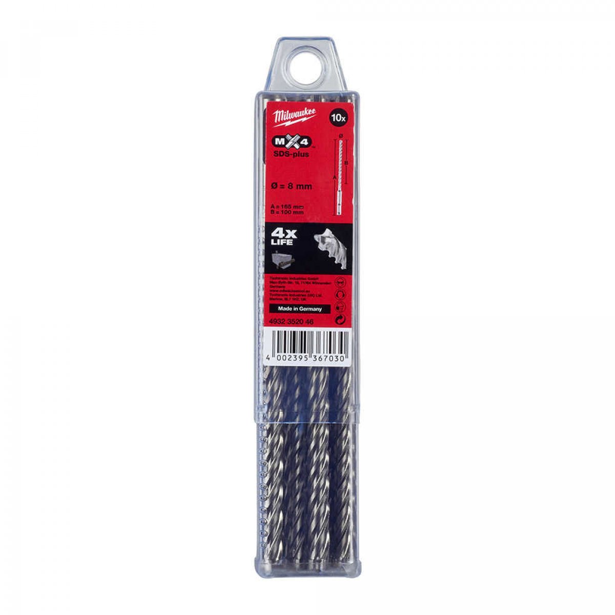 SDS-PLUS 8x165 MATKAP UCU MX4 SERİ 10LU PKT